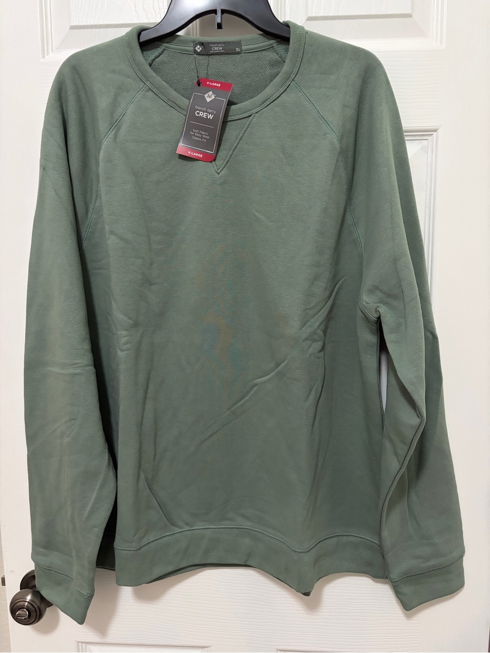 Member's Mark French Terry Crew Green Crew Sweatshirt Size XL NWT